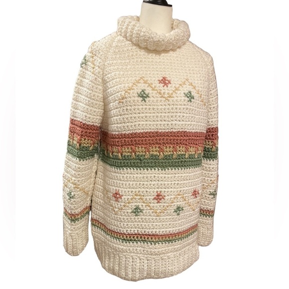 Handmade in Portugal Flaherty Russell Imports chunky knit sweater - Picture 1 of 8